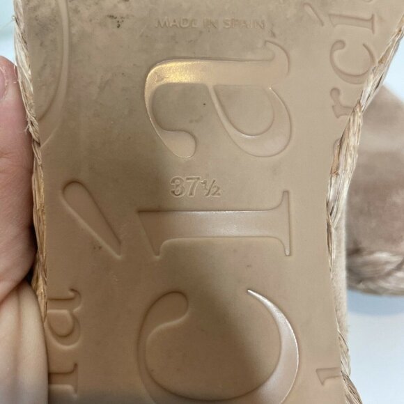 Pedro Garcia Nude Pink Suede Espadrilles Size 37.5 - Picture 7 of 8